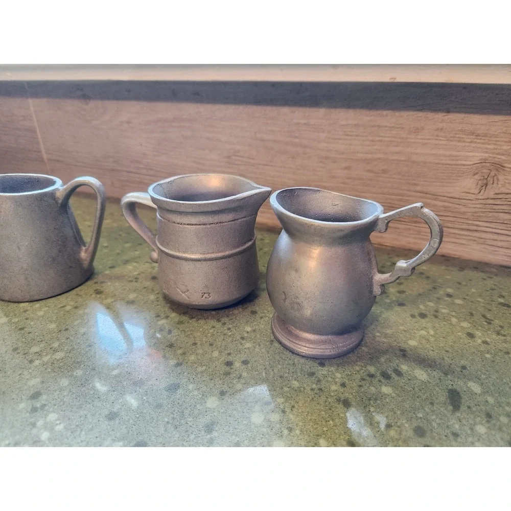 VTG Pewter Creamers Lot of 4